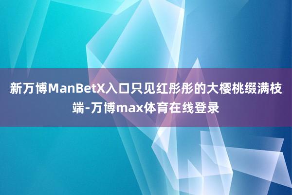 新万博ManBetX入口只见红彤彤的大樱桃缀满枝端-万博max体育在线登录