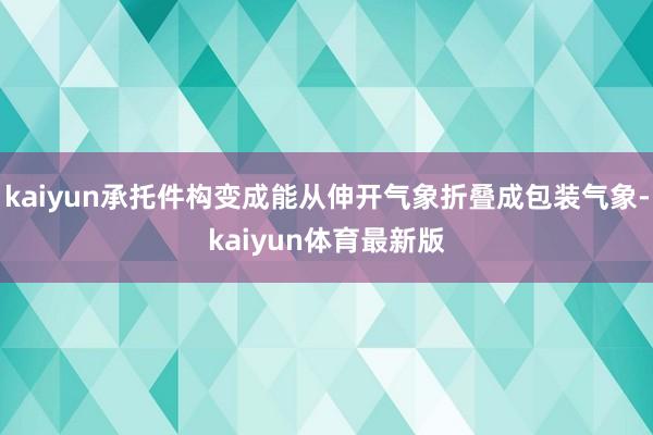 kaiyun承托件构变成能从伸开气象折叠成包装气象-kaiyun体育最新版