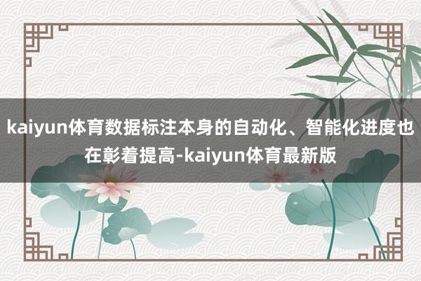 kaiyun体育数据标注本身的自动化、智能化进度也在彰着提高-kaiyun体育最新版