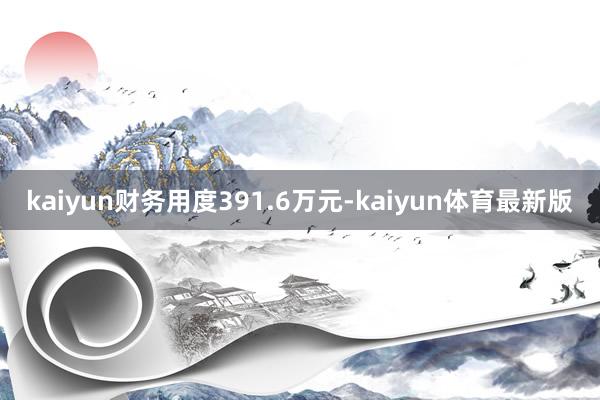 kaiyun财务用度391.6万元-kaiyun体育最新版