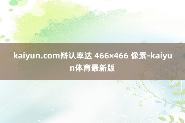 kaiyun.com辩认率达 466×466 像素-kaiyun体育最新版