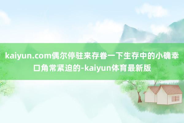 kaiyun.com偶尔停驻来存眷一下生存中的小确幸口角常紧迫的-kaiyun体育最新版